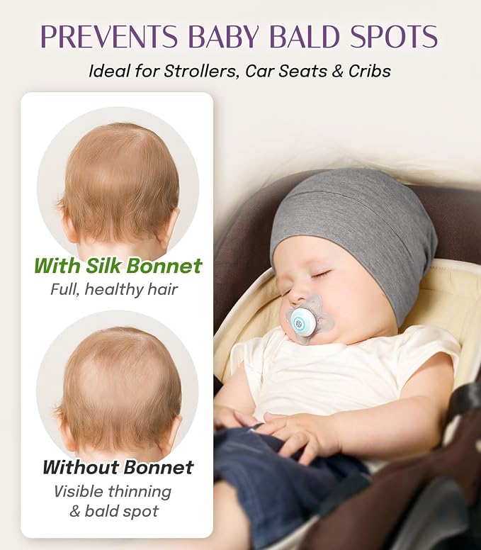 OLESILK Silk Baby Bonnet for 0-6 Months - Image 7