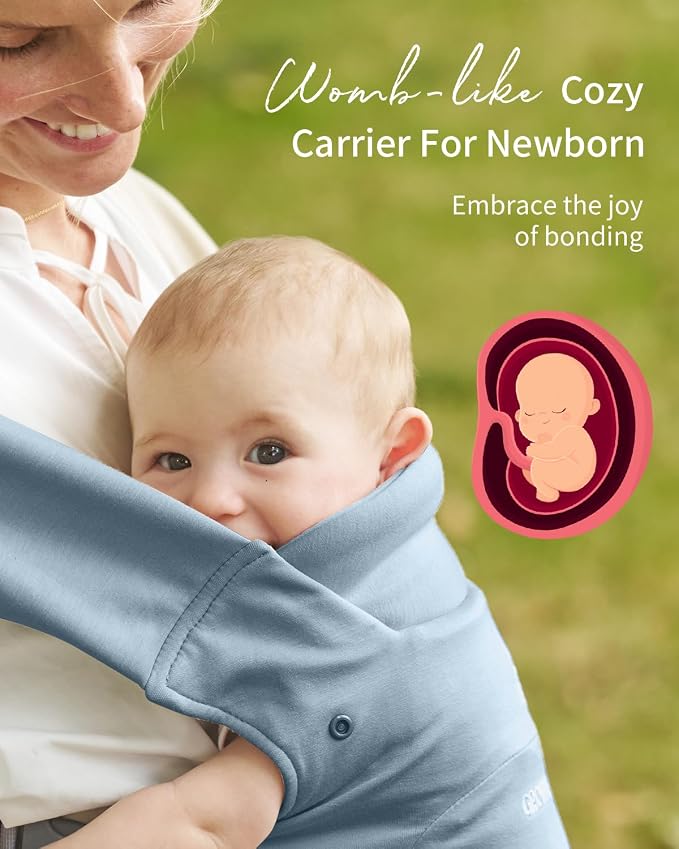 GROWNSY Baby Carrier Newborn to Toddler, Cozy Baby Wraps Carrier, Ergonomic - Image 2