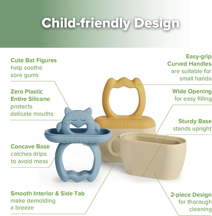Haakaa Chilly Monster Breastmilk Popsicle Molds, Silicone Popsicle Molds - Image 4