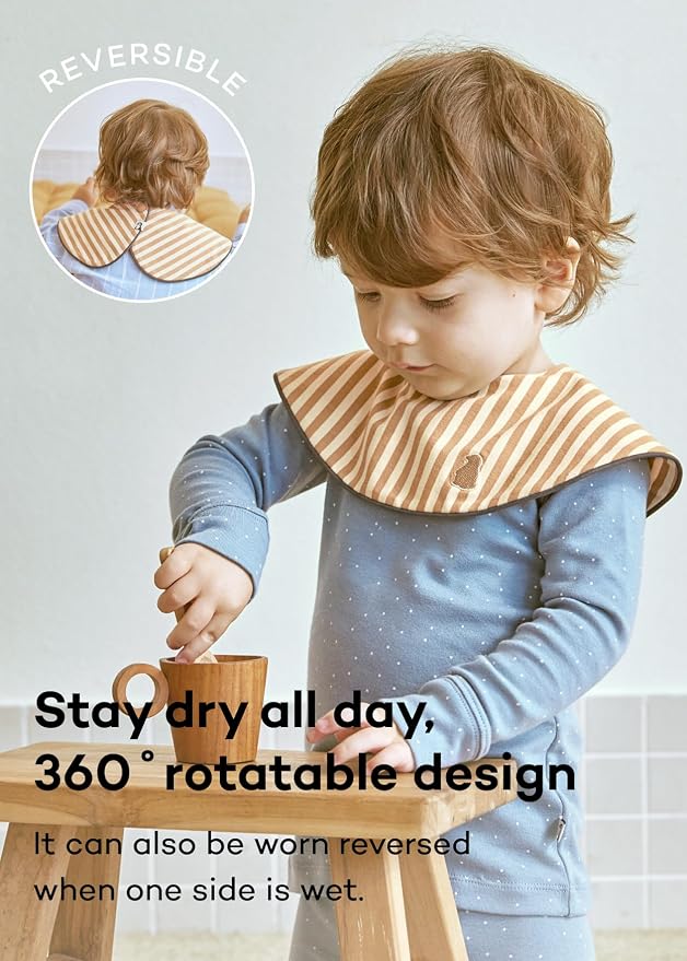 Konny Baby Bibs Set, 360 ​​° Rotate, Soft and Absorbent Bandana Drooling - Image 3