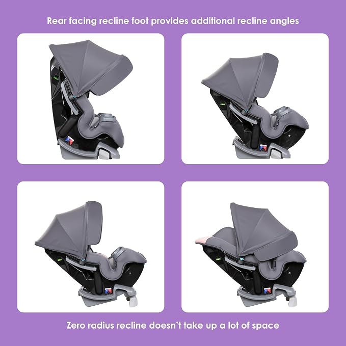 Baby Trend Cover Me 4-in-1 Convertible Car Seat, Desert Pink - Image 4