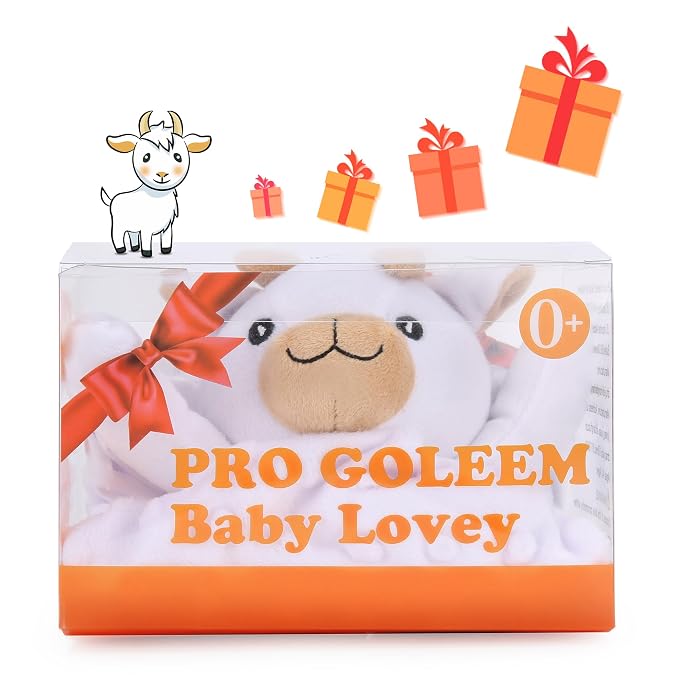 Pro Goleem Goat Loveys for Babies, Soft Security Blanket Baby Snuggle Toy - Image 7