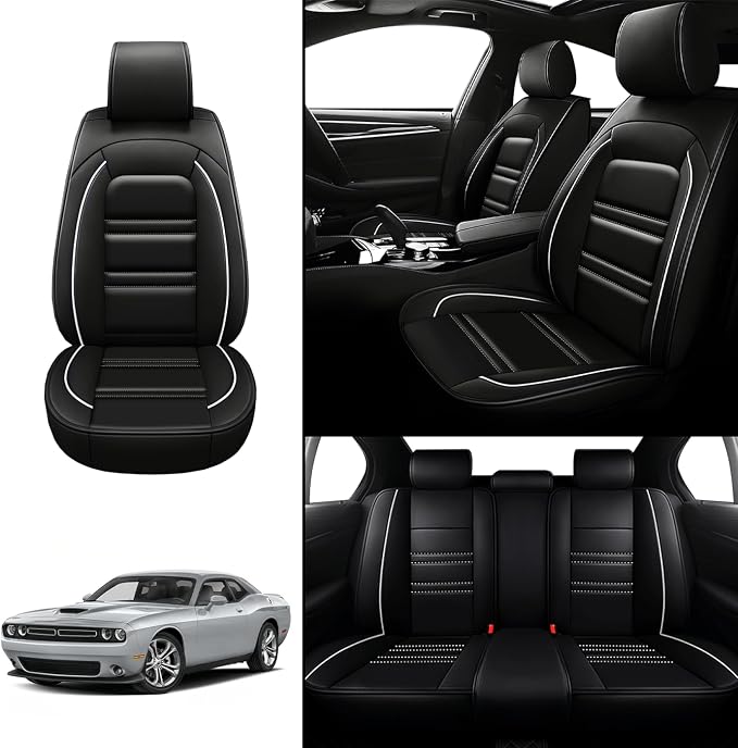 Seat Covers for Dodge Challenger 2008-2023 | 5-Seats Leather Seat Covers - Image 2