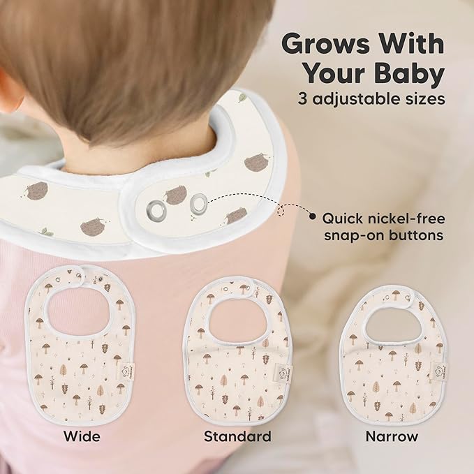 8-Pack Organic Baby Bibs for Boys, Girls - Image 4