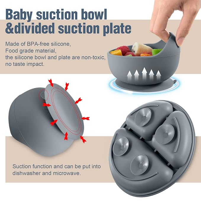 10 Pack Silicone Baby Feeding Set, Toddlers Led Weaning Feeding Supplies - Image 4
