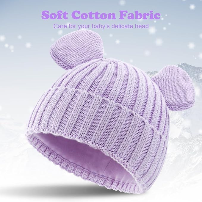 Toddler Boy Winter Beanie Baby Knit Hat Warm Girl Beanies Newborn Cute Hats - Image 2