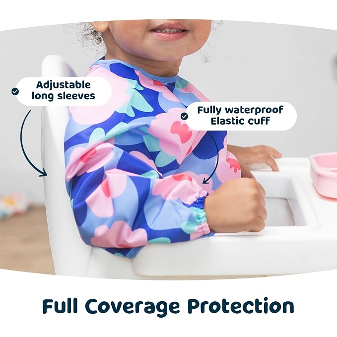 Tiny Twinkle Long Sleeve Bib for Babies & Toddlers – Waterproof Smock Bib for - Image 5