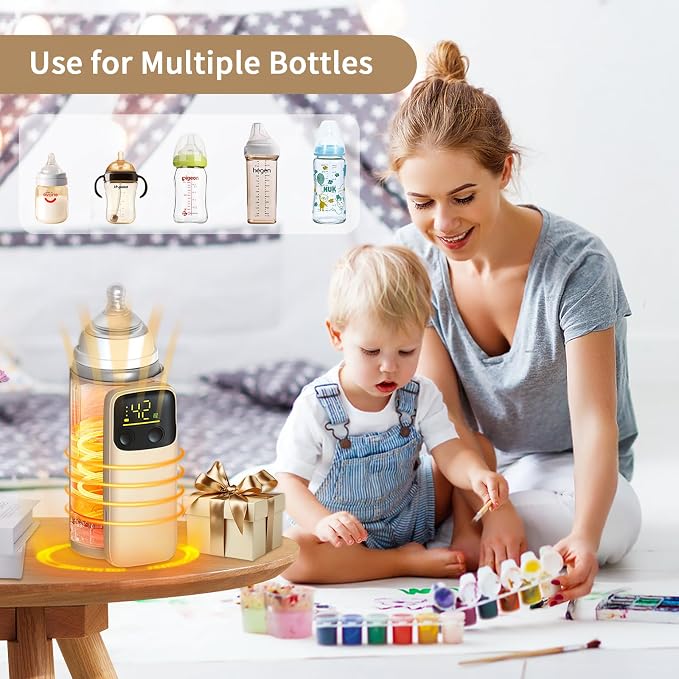 Portable Bottle Warmer, Travel-Friendly, Leak-Proof, Precise Temp-Control & LCD - Image 5