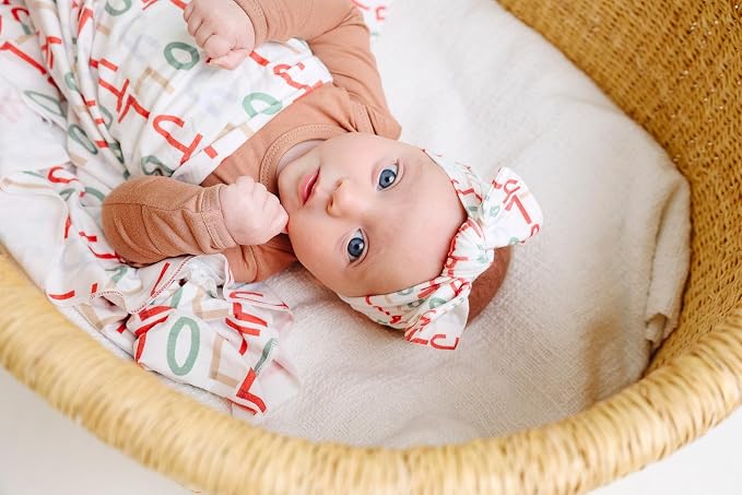 Copper Pearl Large Premium Knit Baby Swaddle Receiving Blanket 'Jolly' - Image 6
