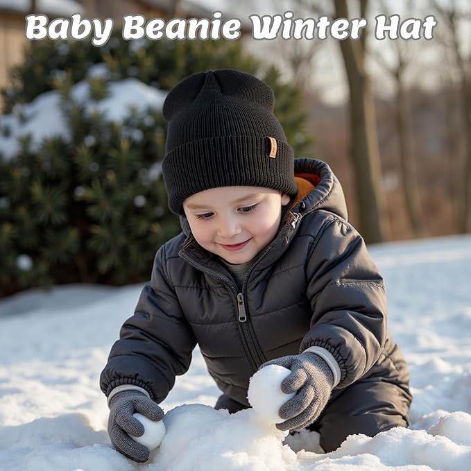 Bebila Baby Beanie Toddler Infant Winter Hats Knit Warm Caps - Image 6
