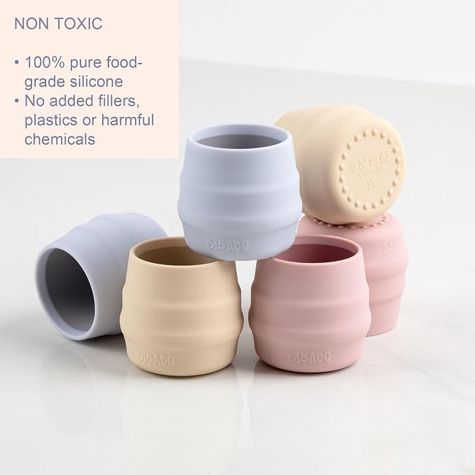 BIBaDO - Sippit Silicone Baby Cup, Fawn - Open Training Silicone Cups - Soft - Image 4