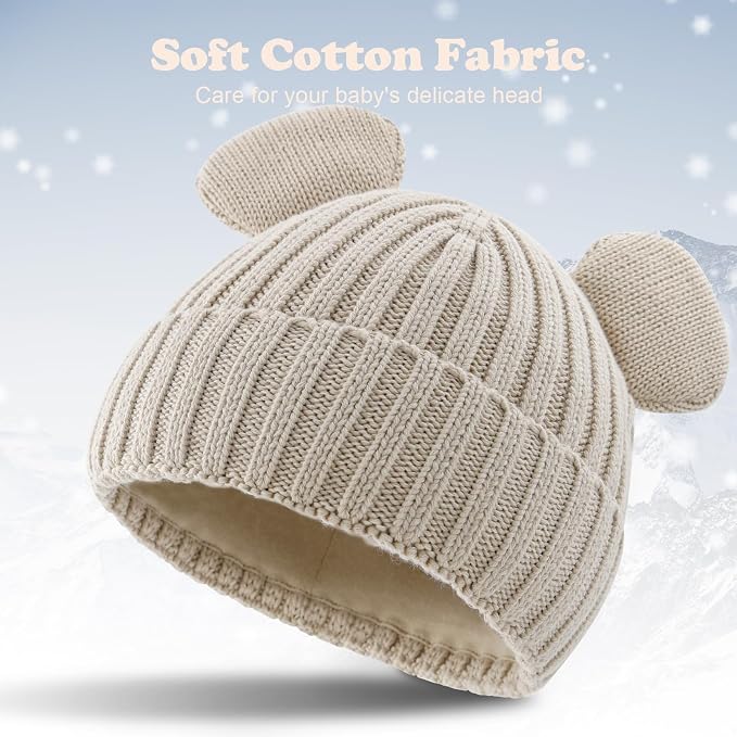 Toddler Boy Winter Beanie Baby Knit Hat Warm Girl Beanies Newborn Cute Hats - Image 2