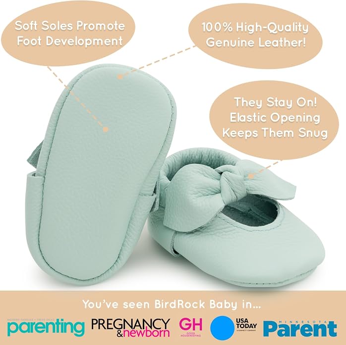 BirdRock Baby Bow and Knot Moccasins - Image 3