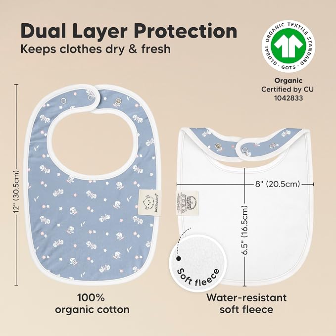 8-Pack Organic Baby Bibs for Boys, Girls - Image 3