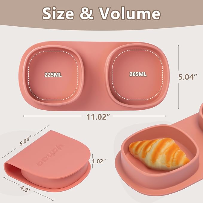 Silicone Foldable Novelty Dinner Plates, Baby Plates Travel Essential - Image 3