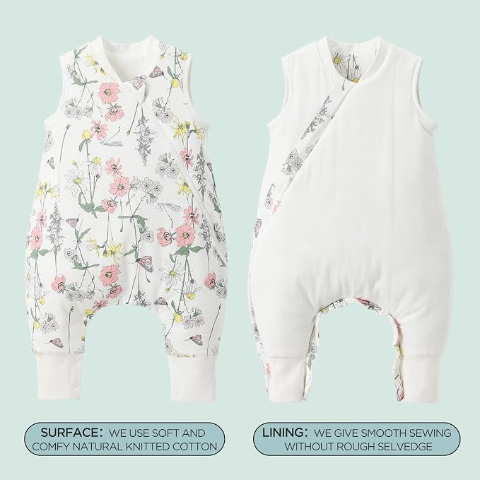 Duomiaomiao 1.5 TOG Toddler Sleep Sack 36-48 Months 100% Cotton Four Season - Image 5