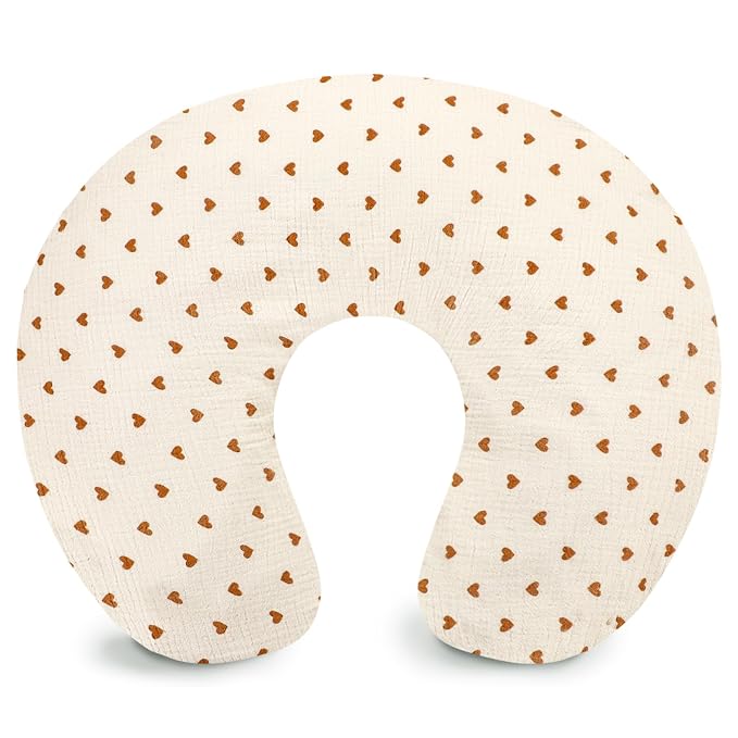 Hooyax Muslin Nursing Pillow Cover, Feeding Pillow Slipcover by Hooyax