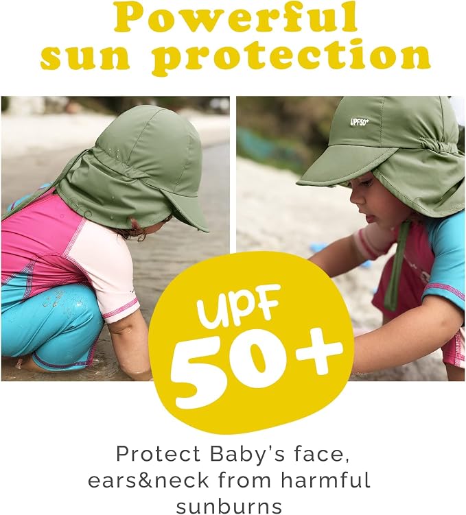 FURTALK Baby Sun Hat Girls and Boys Summer Beach Swim Hat Essentials UPF 50+ - Image 4