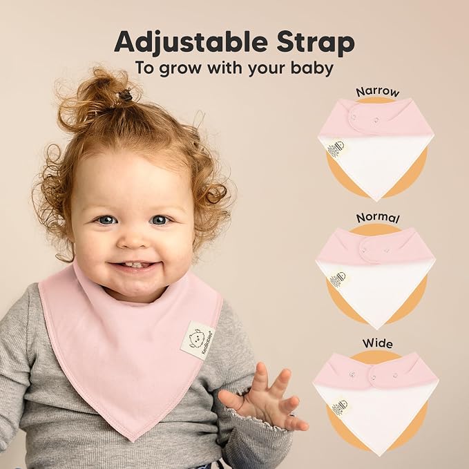 8-Pack Organic Baby Bandana Bibs - Image 3