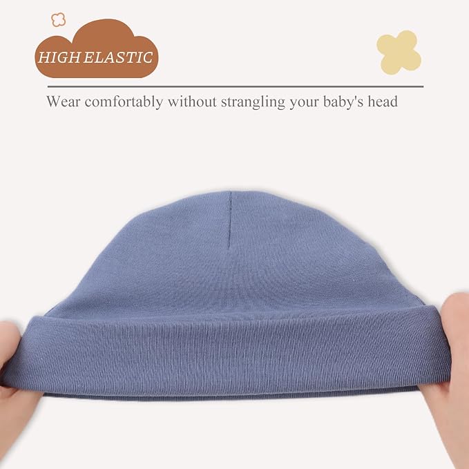 Bamery Cotton Baby Girl Hat Preemie Boys Beanie Newborn Hospital Hats Winter - Image 4