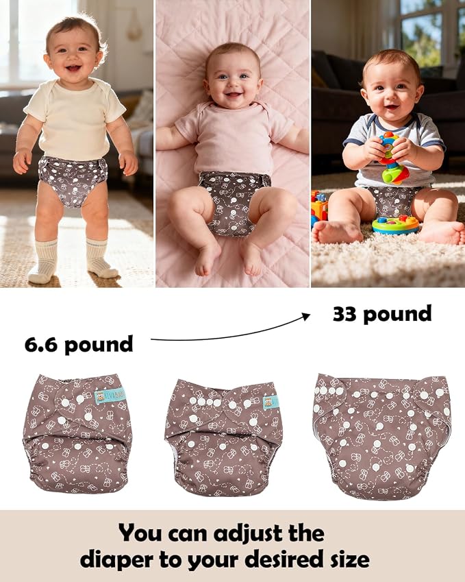 ALVABABY Baby Cloth Diapers 6 Pack - Image 6