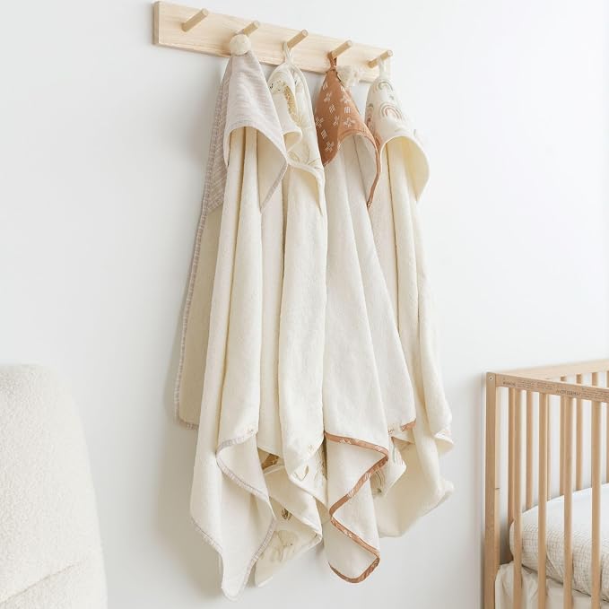 Crane Baby Hooded Towel, 100% Cotton & Terry Cloth Hooded Baby Towels - Image 6