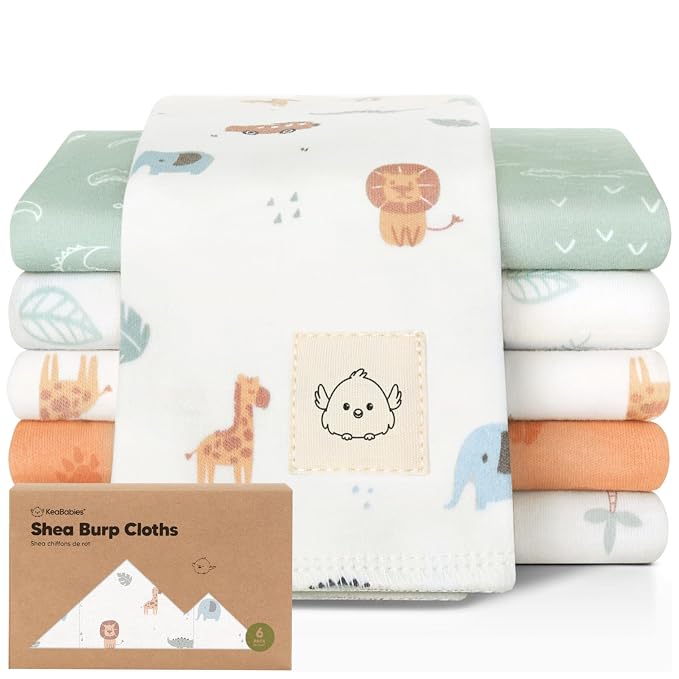 Organic Burp Cloths Baby Boy, Girl by KeaBabies