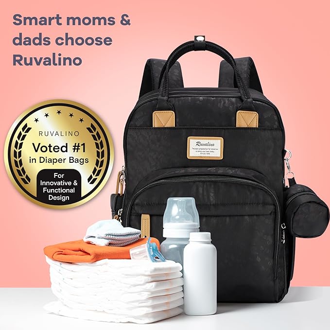 RUVALINO Diaper Bag Backpack-Multifunction Baby Travel Bag - Image 7