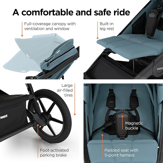 Thule Urban Glide 3 Single Child All-Terrain Stroller, Lightweight, Air-Filled - Image 8
