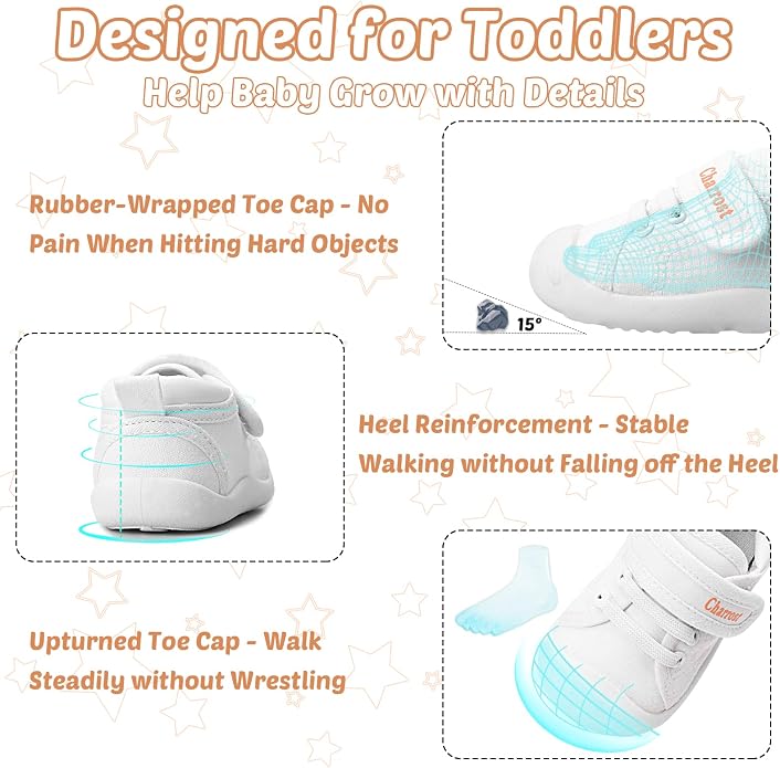 Baby Walking Shoes Toddler Girl Boy Soft Sole Breathable Cotton Canvas Shoes - Image 5