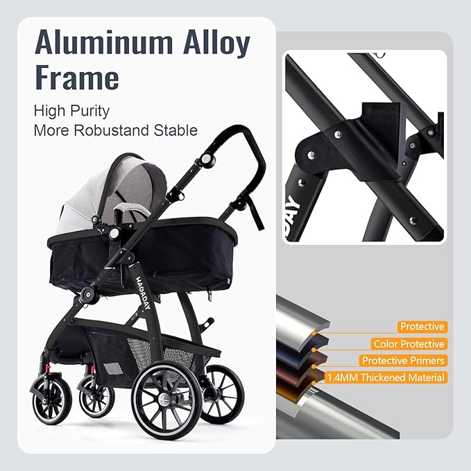 Baby Stroller, 2-in-1 Reversible ToddlerSeat - Image 4