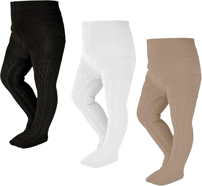 EPEIUS Baby Girl Tights Thick Cable Knit Leggings Stockings Cotton Pantyhose by EPEIUS
