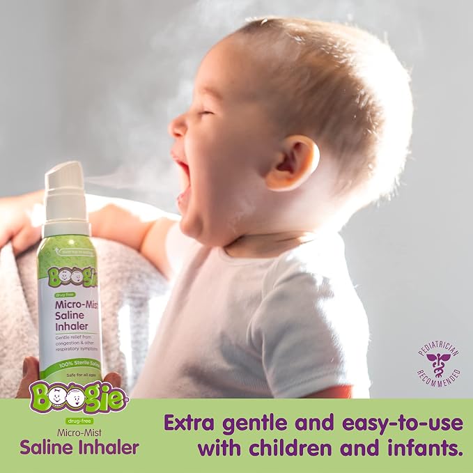 Boogie Micro-Mist Saline Inhaler Refill, Baby Nose Congestion Relief, Nasal - Image 3