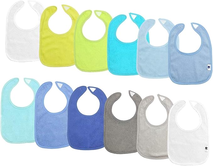 SPINFOX Waterproof Baby Bibs for Girls, Unisex Drool Bib Cotton Solid Knit - Image 8