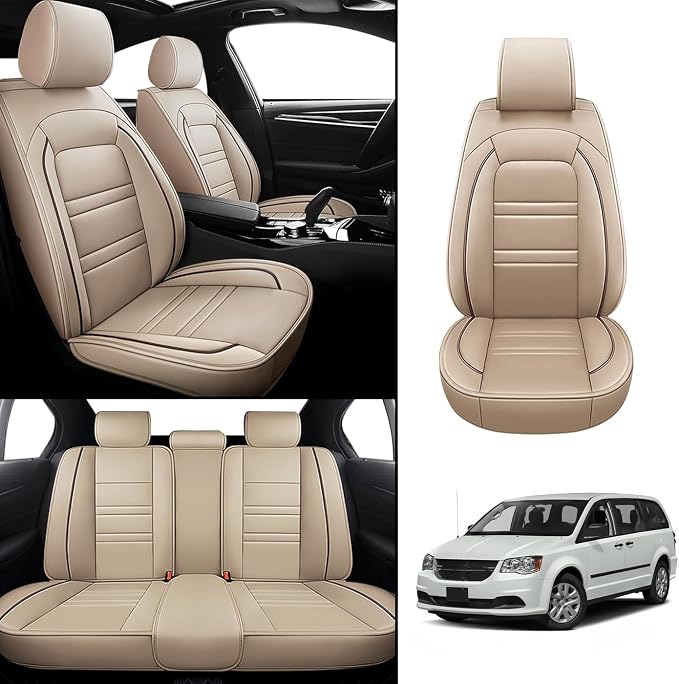 Seat Covers for Dodge Grand Caravan 1999-2020 | 5-Seats Leather Seat Covers - Image 2