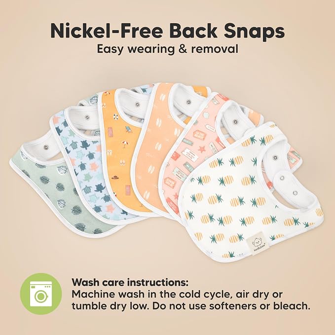 8-Pack Organic Baby Bibs for Boys, Girls - Image 9