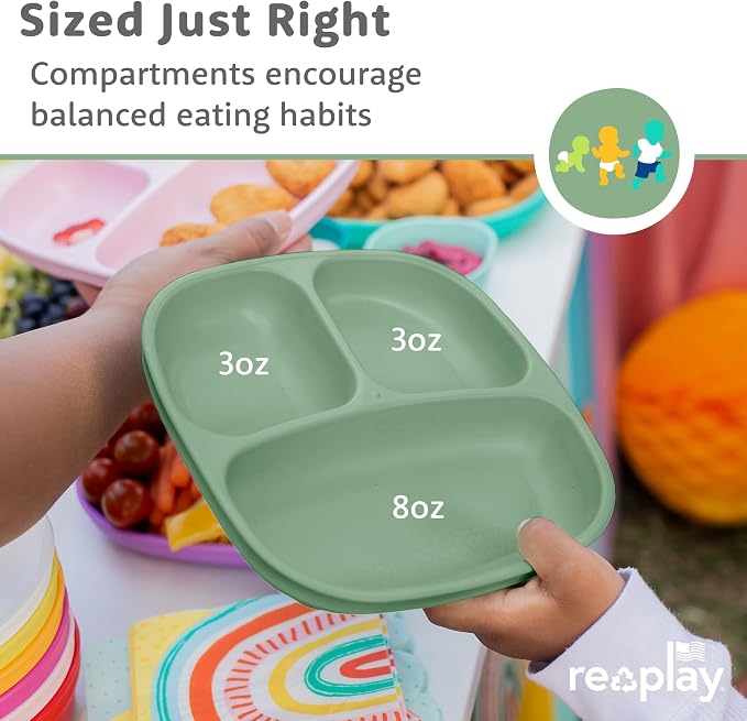 Re-Play Toddler Plates with Dividers - Image 8