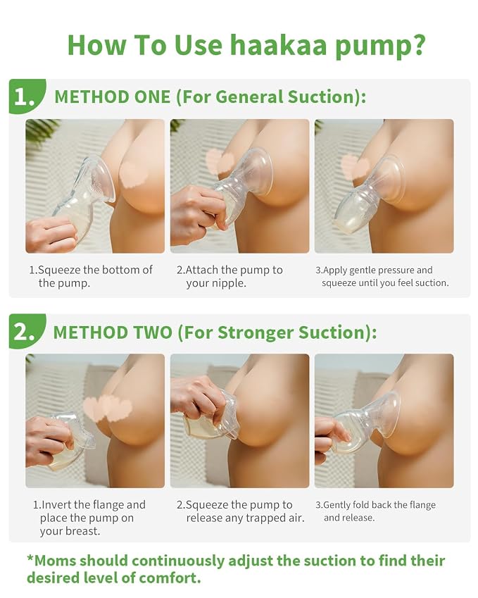 Haakaa Silicone Breastfeeding Manual Breast Pump Milk Pump 100% Food Grade - Image 4