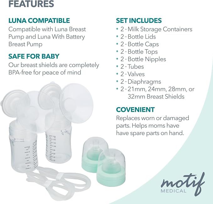 Motif Medical Luna Double Breast Pump Replacement Parts - Image 4