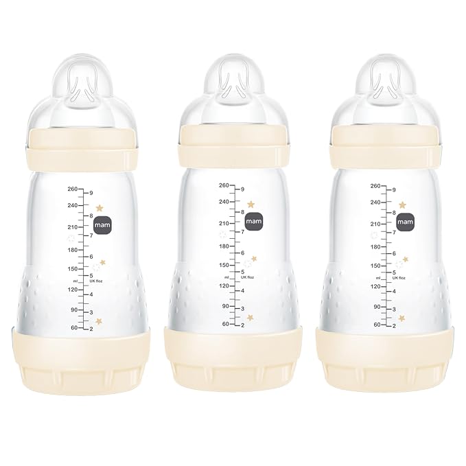 MAM 9oz Easy Start Anti-Colic Baby Bottles, Medium Flow, Breastfeeding-Like by MAMBabyUSA