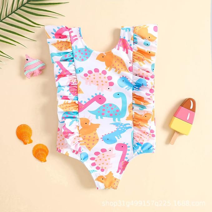 Happy Town One-Piece Infant Toddler Baby Girl Summer Swimsuit Watermelon - Image 6