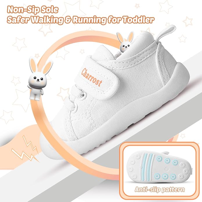 Baby Walking Shoes Toddler Girl Boy Soft Sole Breathable Cotton Canvas Shoes - Image 3