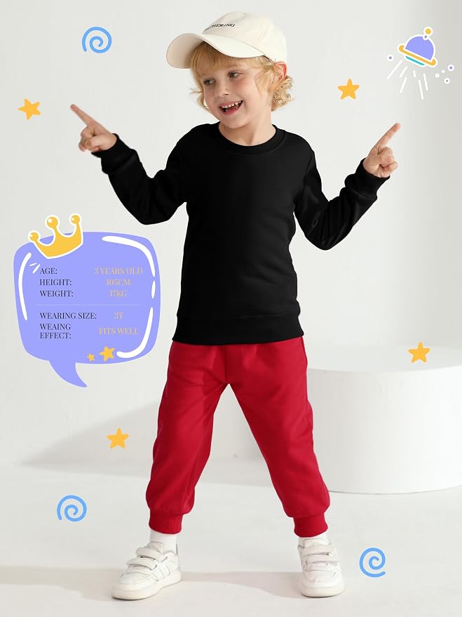 HXP 4 Pack Toddler Boys Sweatpants Pure Cotton Toddler Sweatpants Boys Kids - Image 5