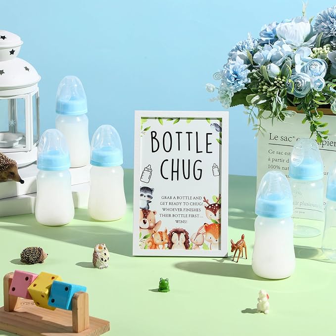 Roowest Bottle Chug Baby Shower Game Favors Including Woodland Animal Theme - Image 4