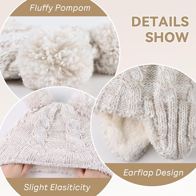 Zsedrut Winter Baby Boy Hats Pompom Baby Beanie - Image 3