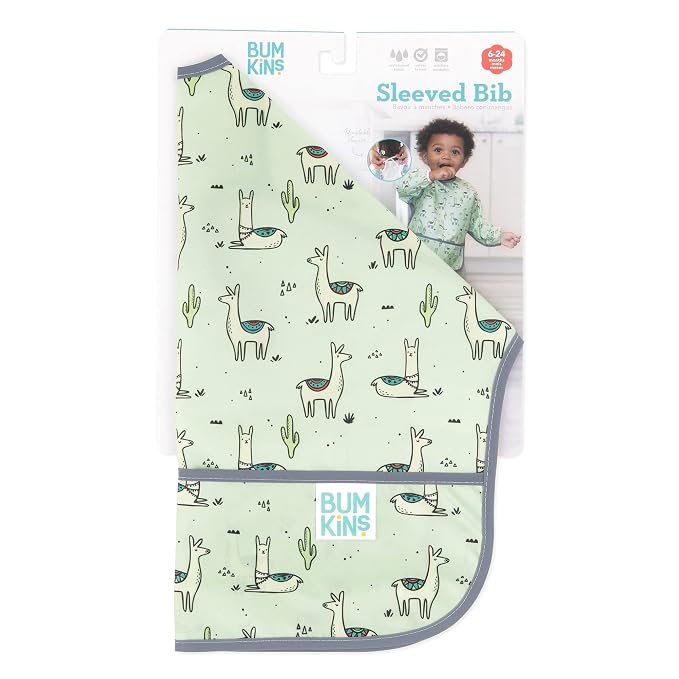 Bumkins Sleeved Bib for Girl or Boy, Baby and Toddler for 6-24 Mos, Essential - Image 5