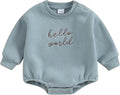 VISGOGO Newborn Infant Baby Boy Girls Oversized Romper Little Dude Sweater by VISGOGO