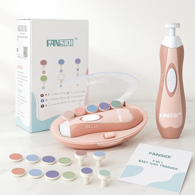 Fansidi Baby Nail Trimmer Electric – Limited Blush Petal Pink, Gentle Baby Nail - Image 6