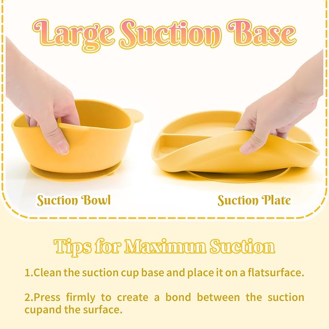 Silicone Baby Feeding Set 6 Pcs, Baby Led Weaning Supplies, Baby Feeding - Image 5