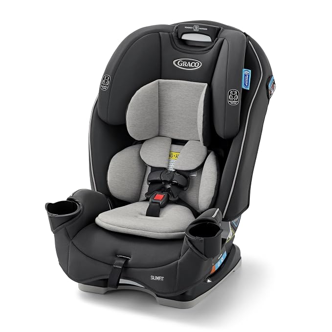 Graco Slimfit 3 in 1 Convertible Car Seat | Slim & Comfy Design Saves Space in by Graco